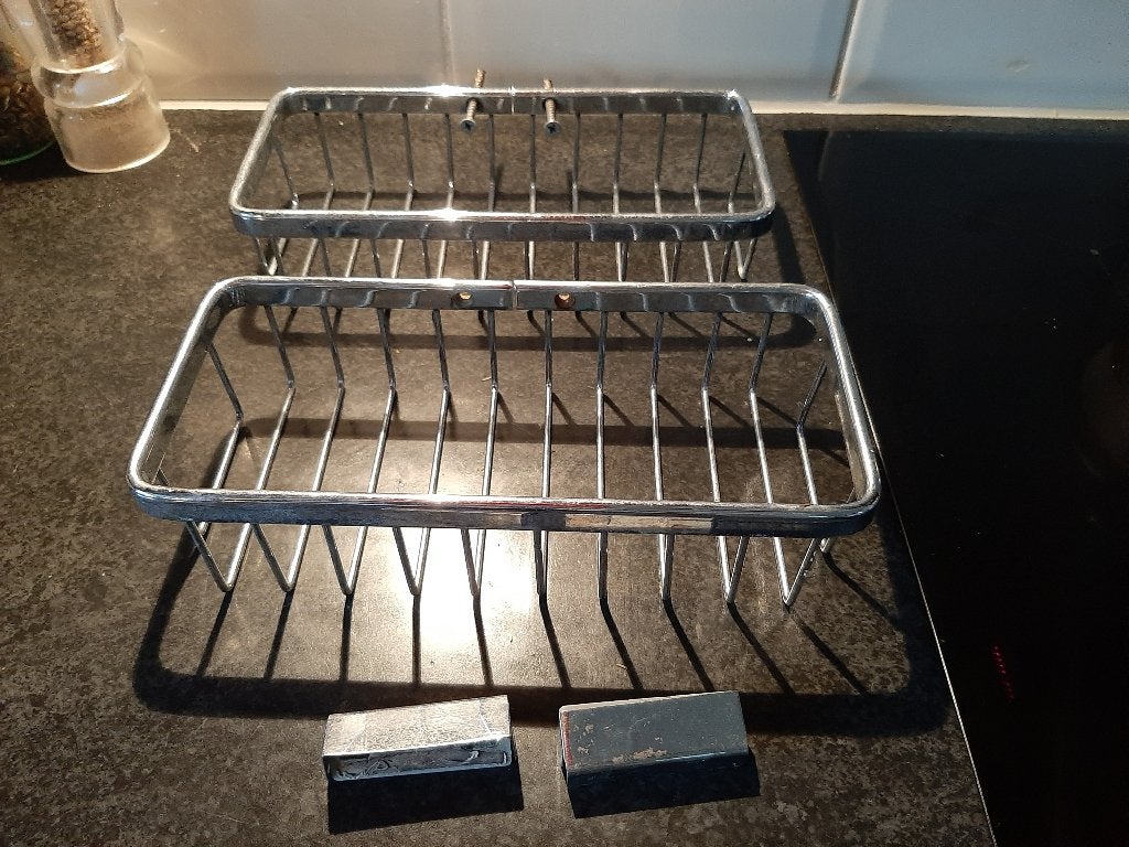 Chroom zeep / shampoo houder en 2 zeepbakjes, Ophalen of Verzenden, Zo goed als nieuw, Overige typen