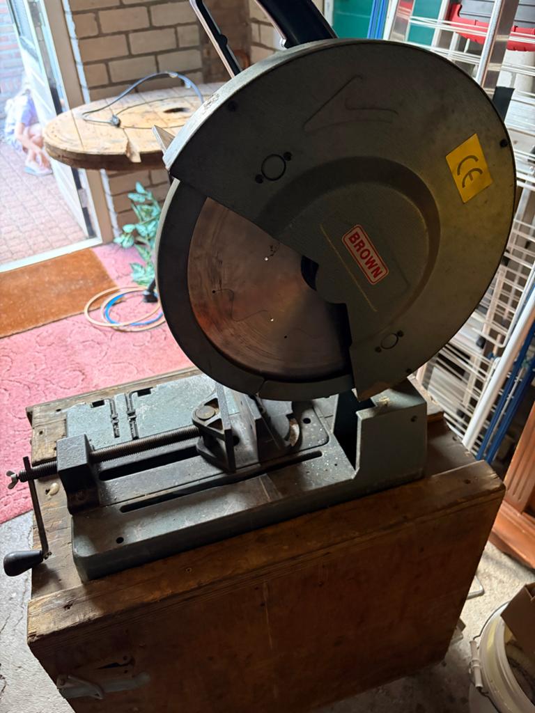 DurQ ijzerafkortzaag type 51302, Ophalen, Gebruikt, 70 mm of meer, Afkortzaag