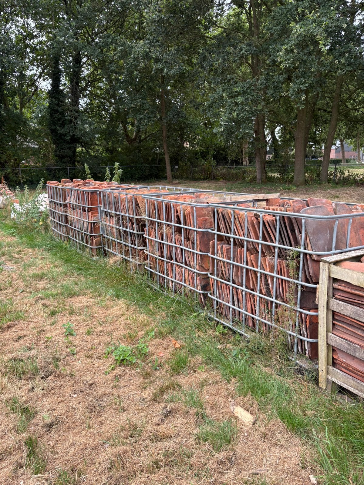 Oude holle dakpannen handvorm 3000 stuks, Ophalen, Steen of Klei, Zo goed als nieuw, 15 m² of meer