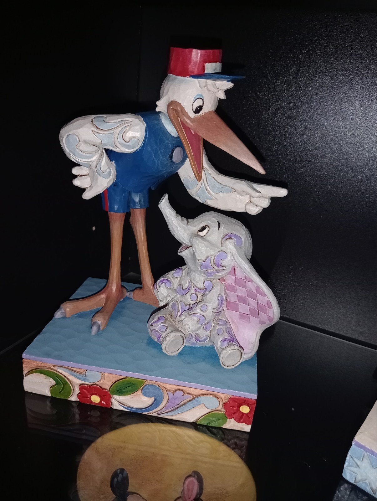 disney traditions Dumbo dombo Stork Jim shore, Ophalen, Bambi of Dumbo, Zo goed als nieuw, Beeldje of Figuurtje
