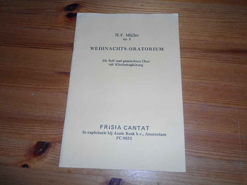 H. F. Muller - weihnachts oratorium, Ophalen of Verzenden, Religie en Gospel, Artiest of Componist, Gebruikt