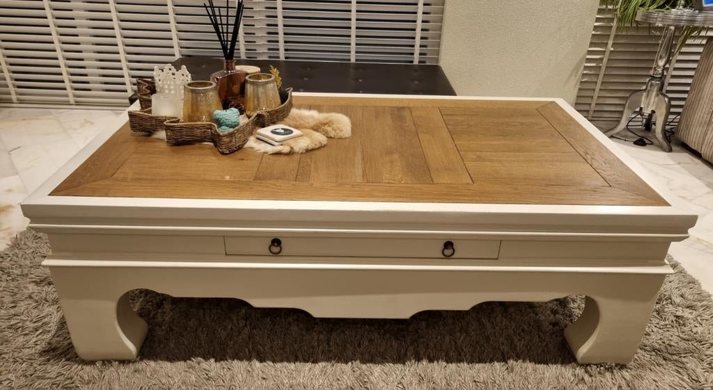 Landelijke salontafel Rofra 150x90.5x51.5 cm, Huis en Inrichting, Ophalen, Gebruikt, 50 tot 75 cm, 50 tot 100 cm