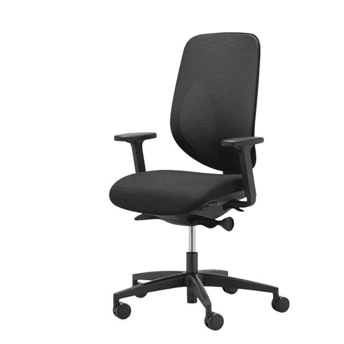 Bureaustoel Giroflex 353 - Zwart - Refurbished, Huis en Inrichting, Bureaustoelen, Zwart, Ophalen of Verzenden, Zo goed als nieuw