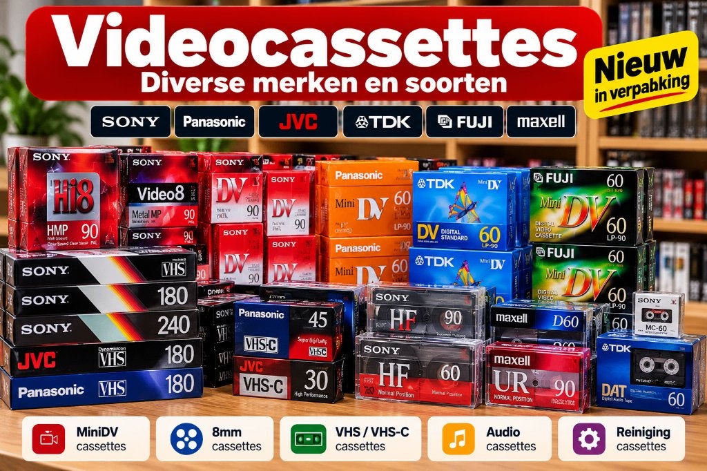 Nieuwe cassettes te koop. Mini dv, 8mm, vhs, audio tapes, Cd's en Dvd's, 2 t/m 25 bandjes, Overige genres, Ophalen of Verzenden
