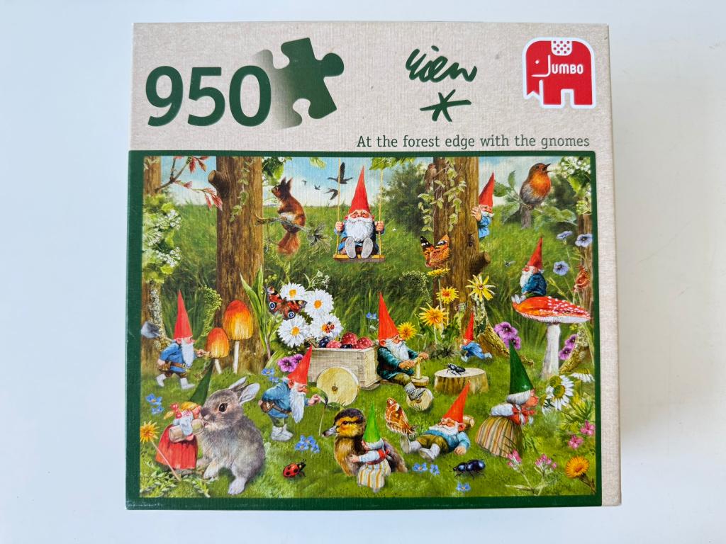Puzzel Kabouters 950 stukjes / Rien Poortvliet / Jumbo, Ophalen of Verzenden, 500 t/m 1500 stukjes, Zo goed als nieuw, Legpuzzel