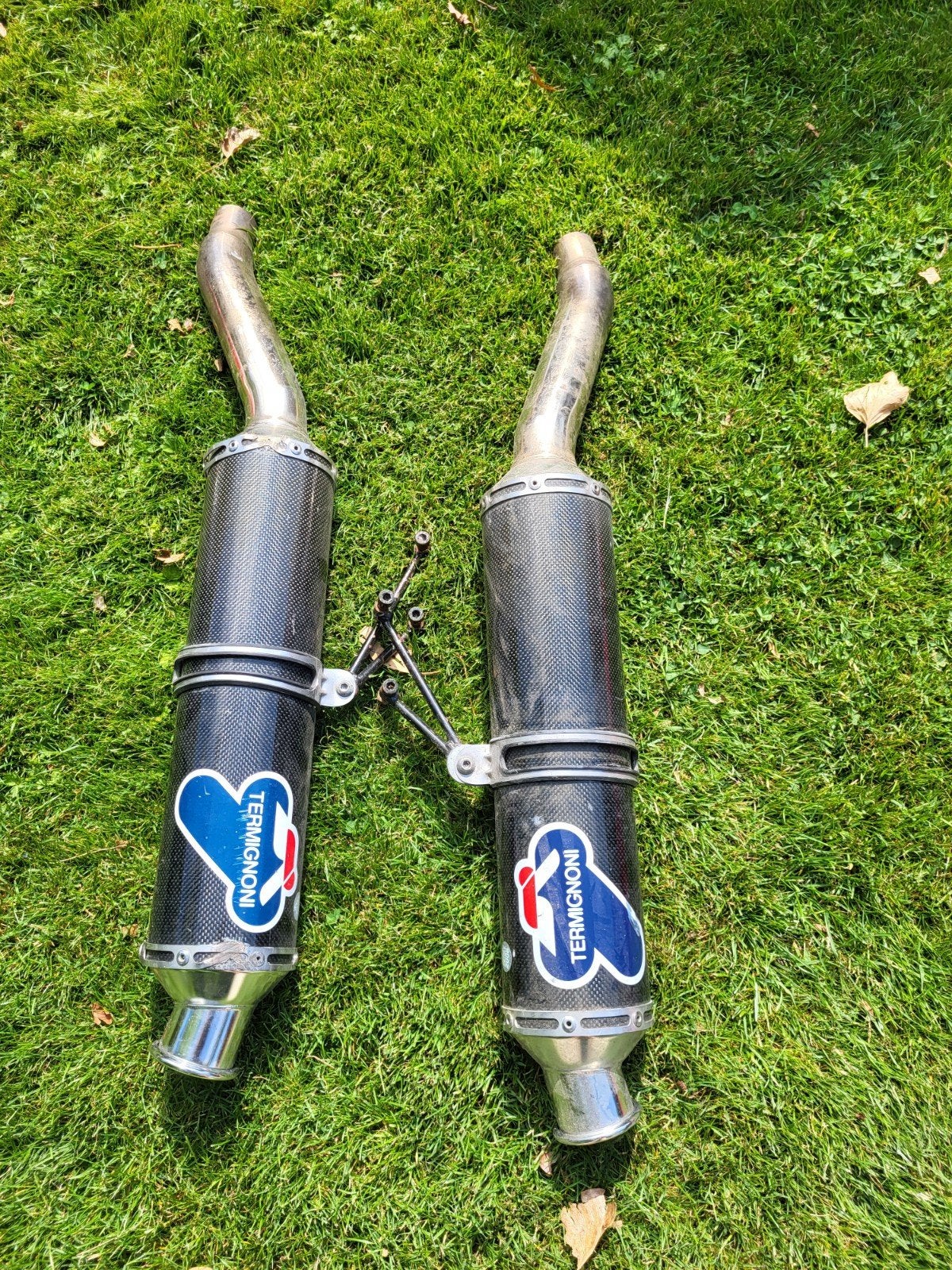 Termignoni uitlaten carbon  (set van 2), Ophalen, Gebruikt, Universele onderdelen