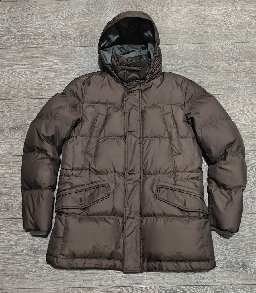 Hugo Boss REAL DOWN Winterjas, Bruin, Maat 48/50 (M), Ophalen of Verzenden, Zo goed als nieuw