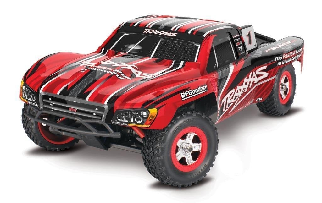 Traxxas Slash 1/16 4x4 met USb-c lader en accu Rood, Elektro, Auto offroad, Nieuw, Ophalen of Verzenden