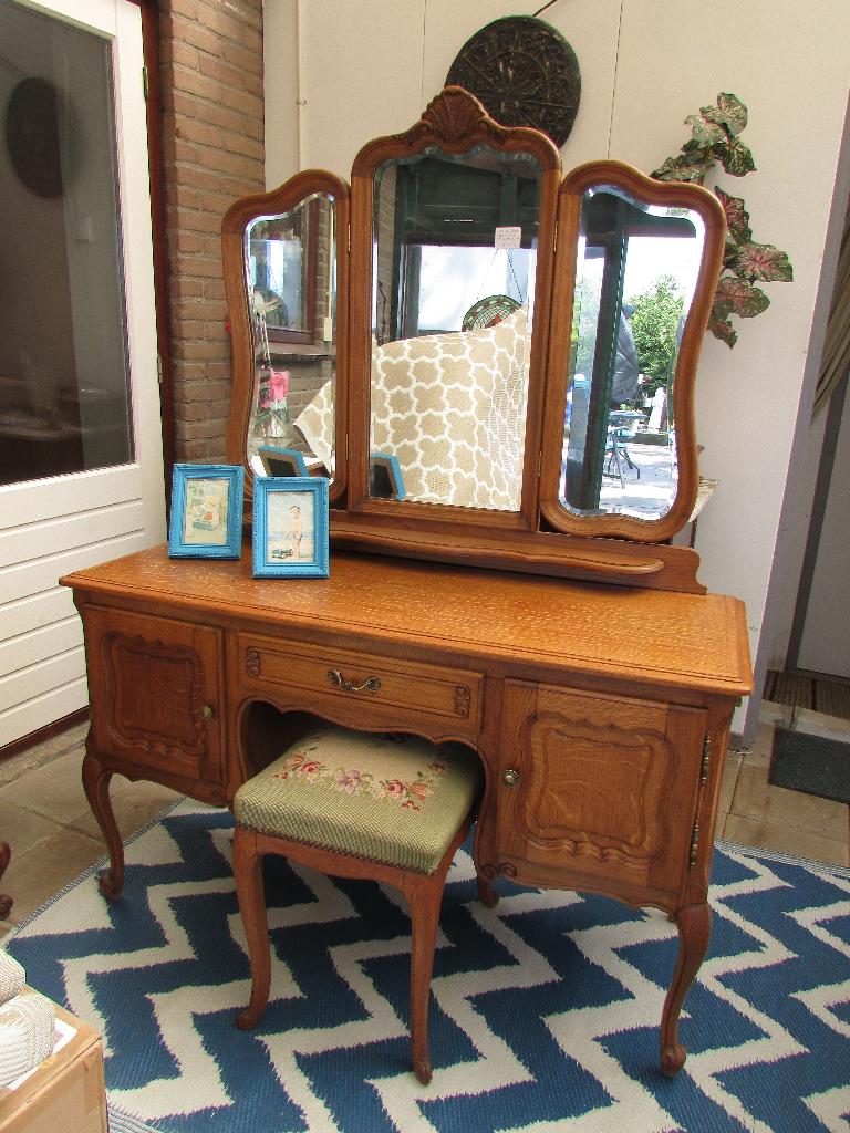 Barok eiken slaapkamer compleet in queen anne stijl, Ophalen of Verzenden, Zo goed als nieuw, Tweepersoons, Barok eiken queen anne stijl
