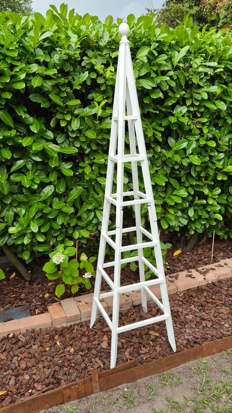 Houten plantensteun / plantenrek Obelisk 190x40, Ophalen, Zo goed als nieuw