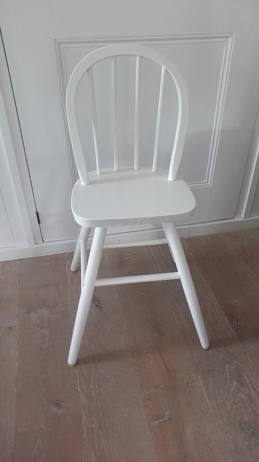 Wit stoeltje met hoge zit (50,5 cm) voor eettafel, Ophalen, Gebruikt, Wit, Eén