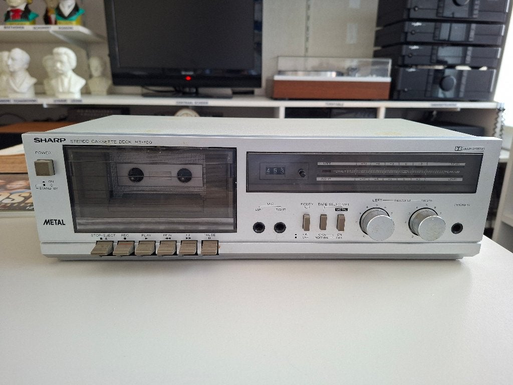 SHARP Cassettedeck RT-100H Vintage, Audio, Tv en Foto, Cassettedecks, Ophalen of Verzenden, Enkel, Overige merken, Tiptoetsen