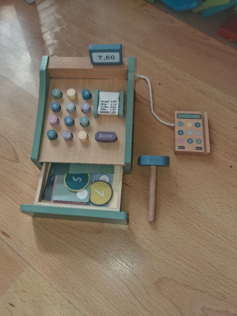 Little dutch keuken kassa en tel raam, Kinderen en Baby's, Speelgoed | Houten speelgoed, Ophalen, Gebruikt, Meubelstuk of Keukentje