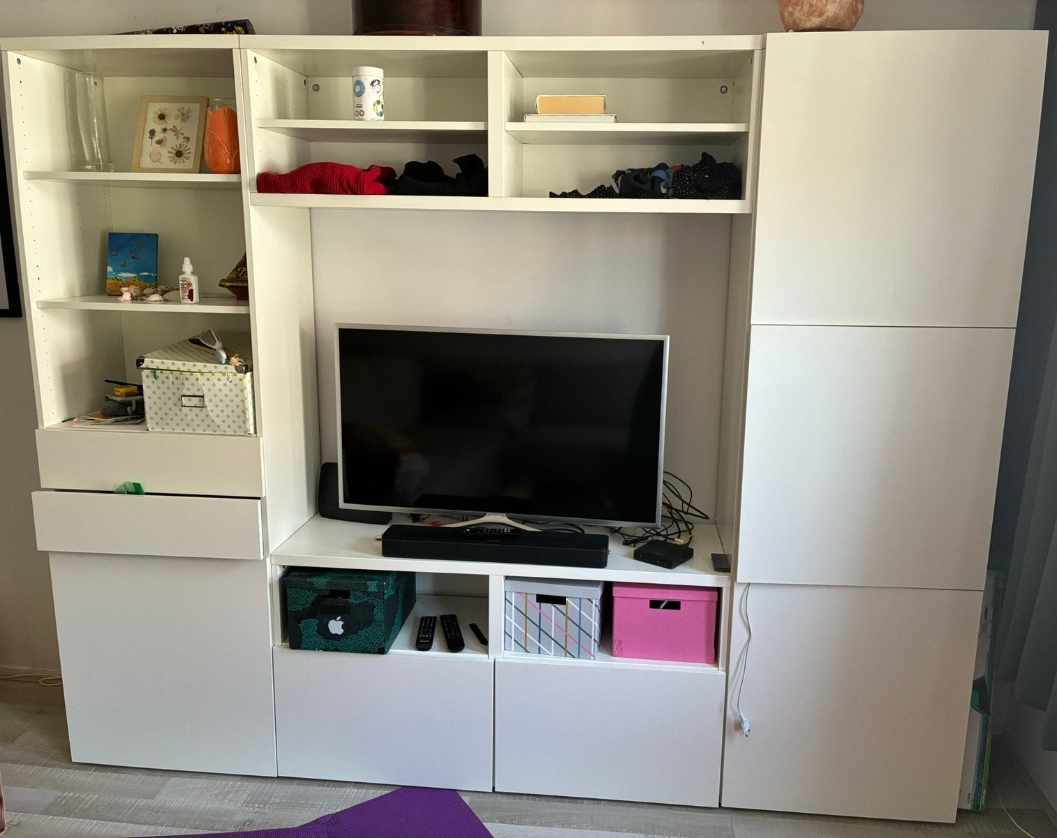 IKEA Pax wandkast 240 cm wit met veel opbergruimte, Huis en Inrichting, Kasten | Wandmeubels, Ophalen, Met deur(en), Zo goed als nieuw