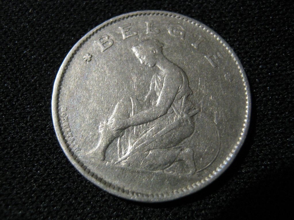 Belgie 1 frank 1923, koning Albert I, Vlaams #64, Postzegels en Munten, Ophalen of Verzenden, Overig, Losse munt