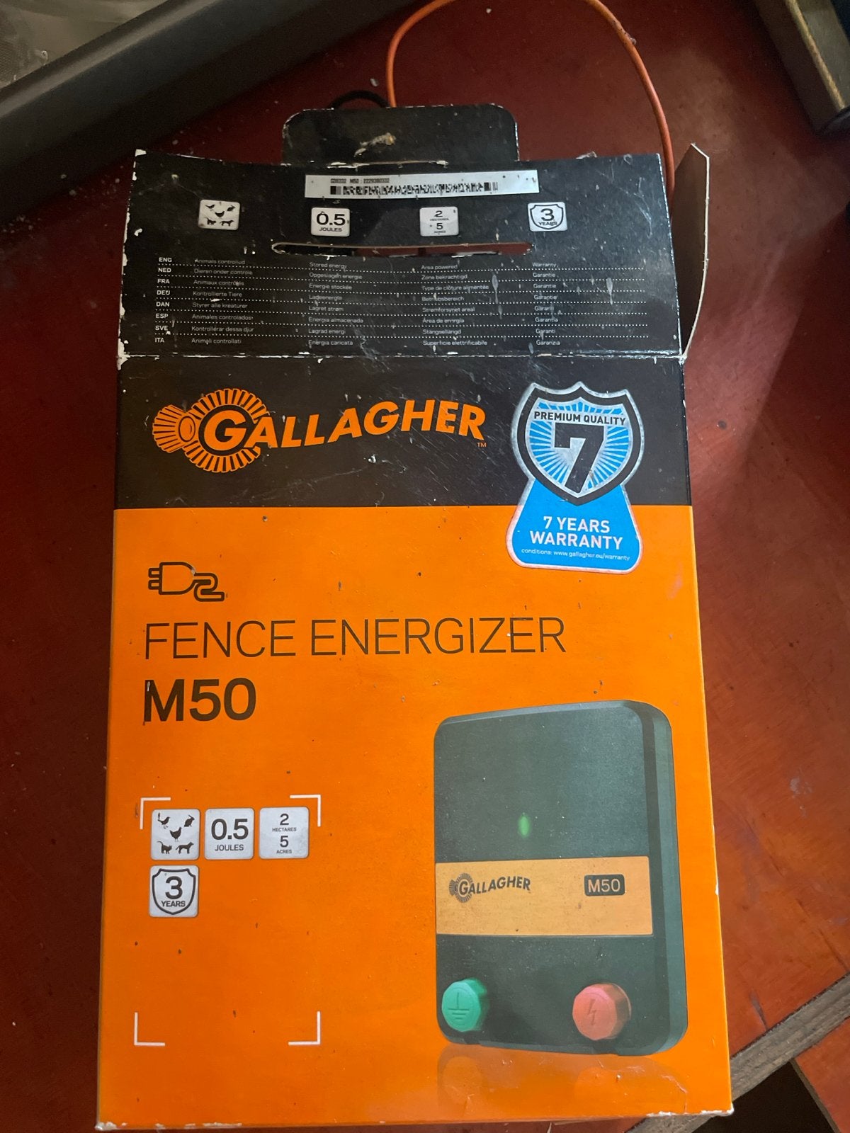 Gallagher M50 230V Schrikdraadapparaat + Spanningstester, Ophalen of Verzenden, Zo goed als nieuw