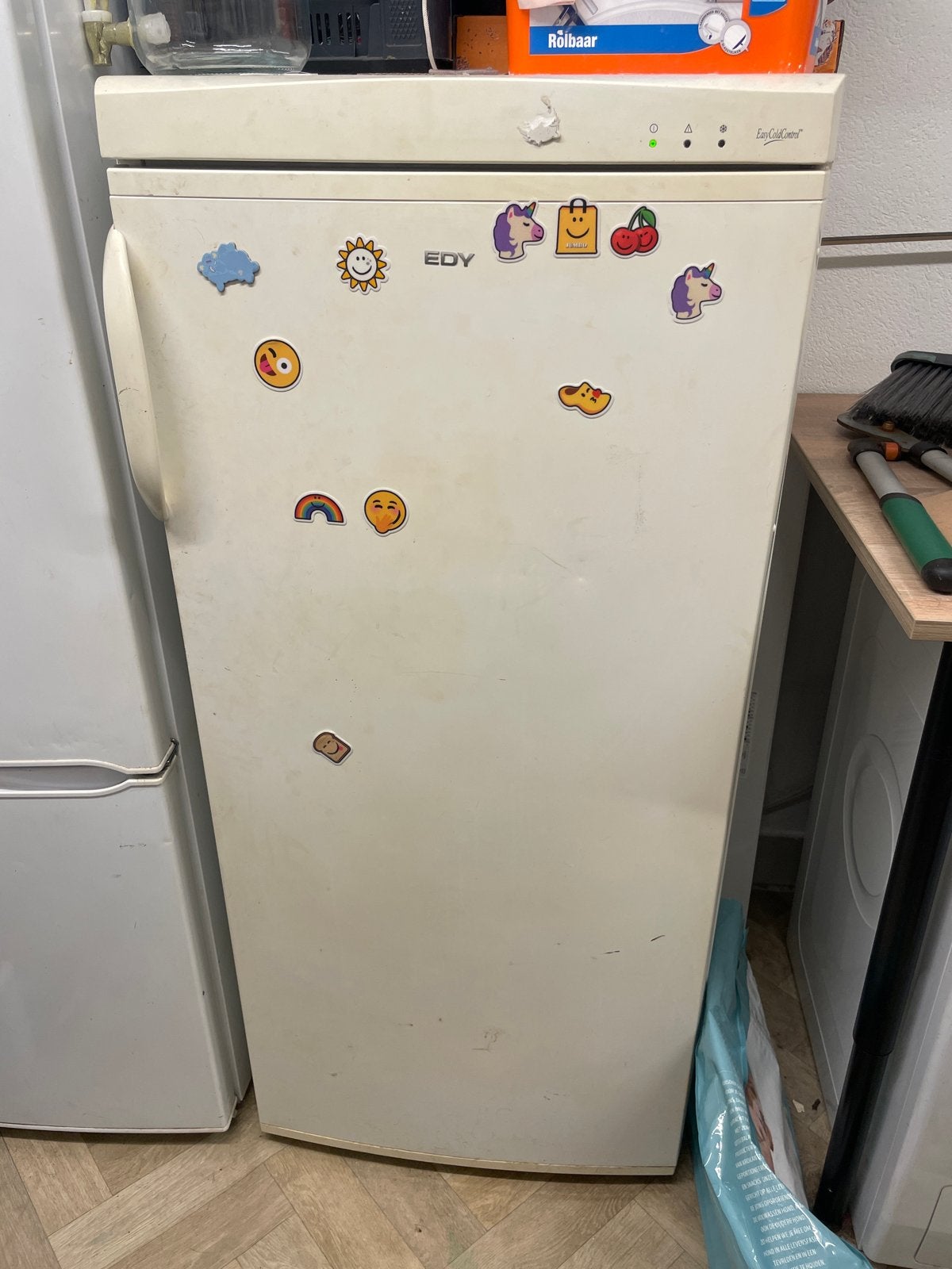 Goedwerkende vrieskast met 5 lades en klep, Witgoed en Apparatuur, Vriezers en Diepvrieskisten, Gebruikt, Minder dan 60 cm, 140 tot 160 cm