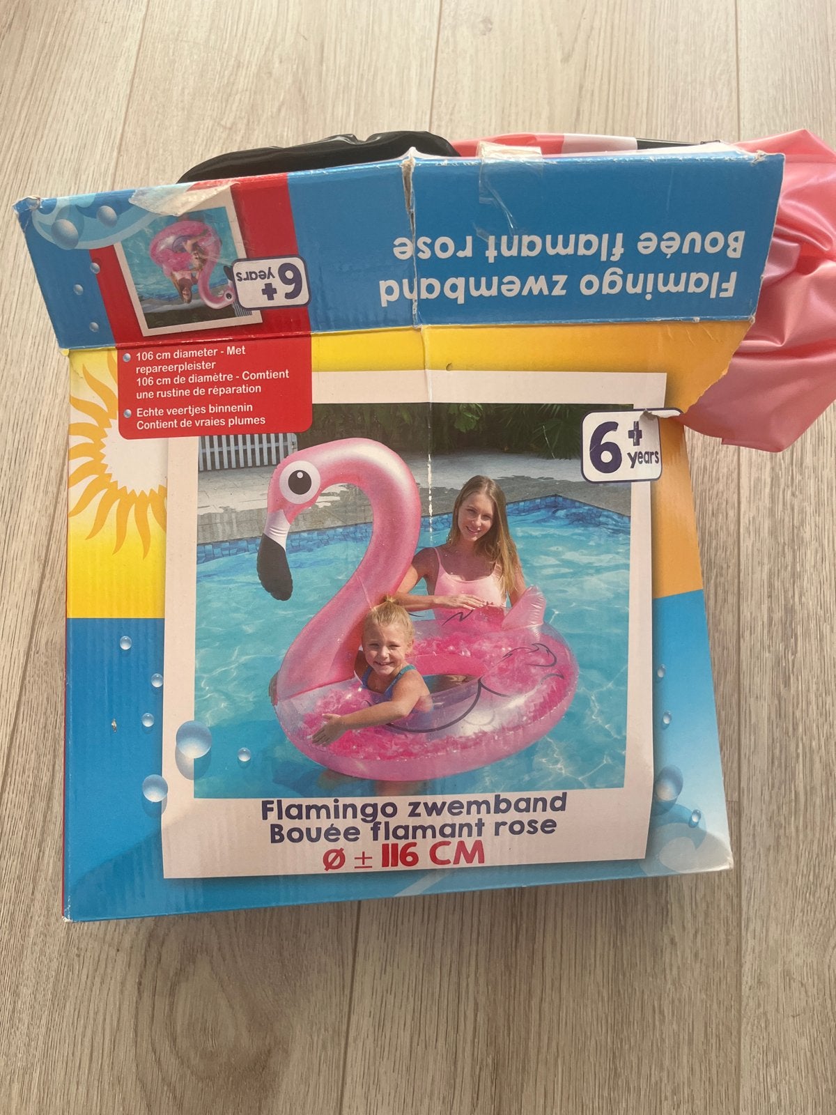 Roze Flamingo Zwemband - Ø 116 cm, Ophalen of Verzenden, Nieuw