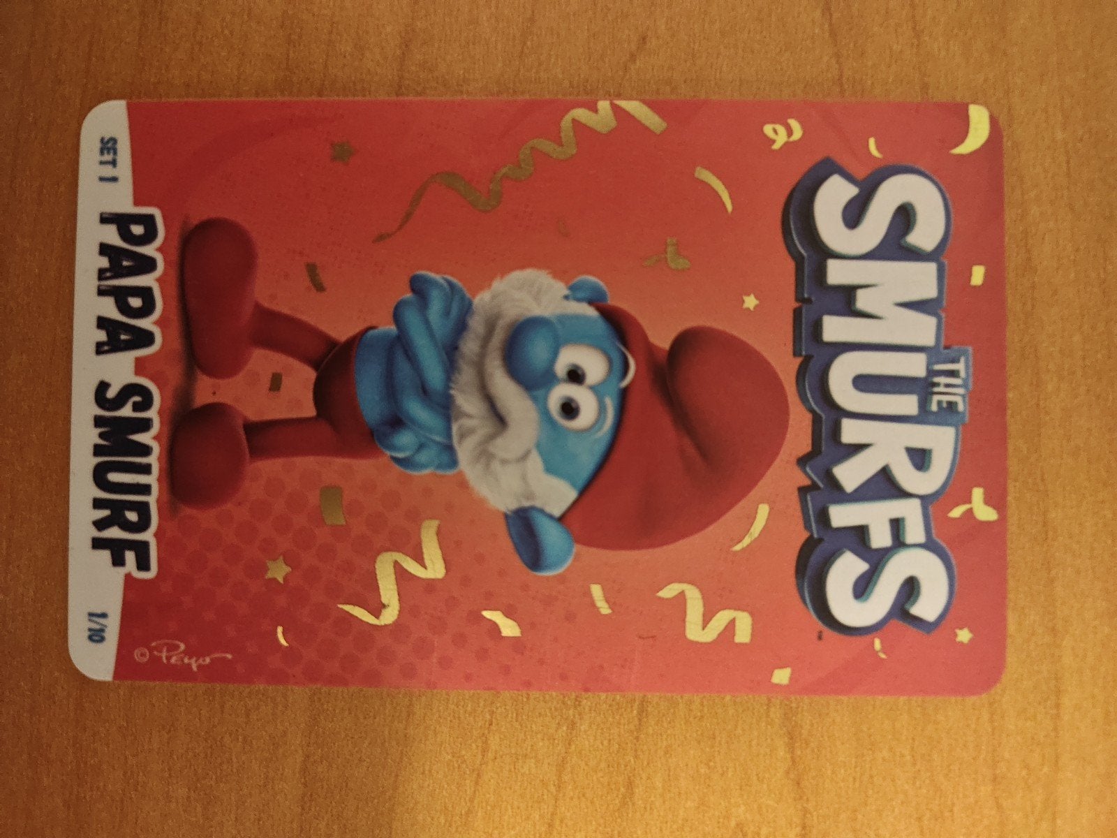 Papa Smurf verzamelkaart - The Smurfs Set 1 (1/10), Ophalen of Verzenden
