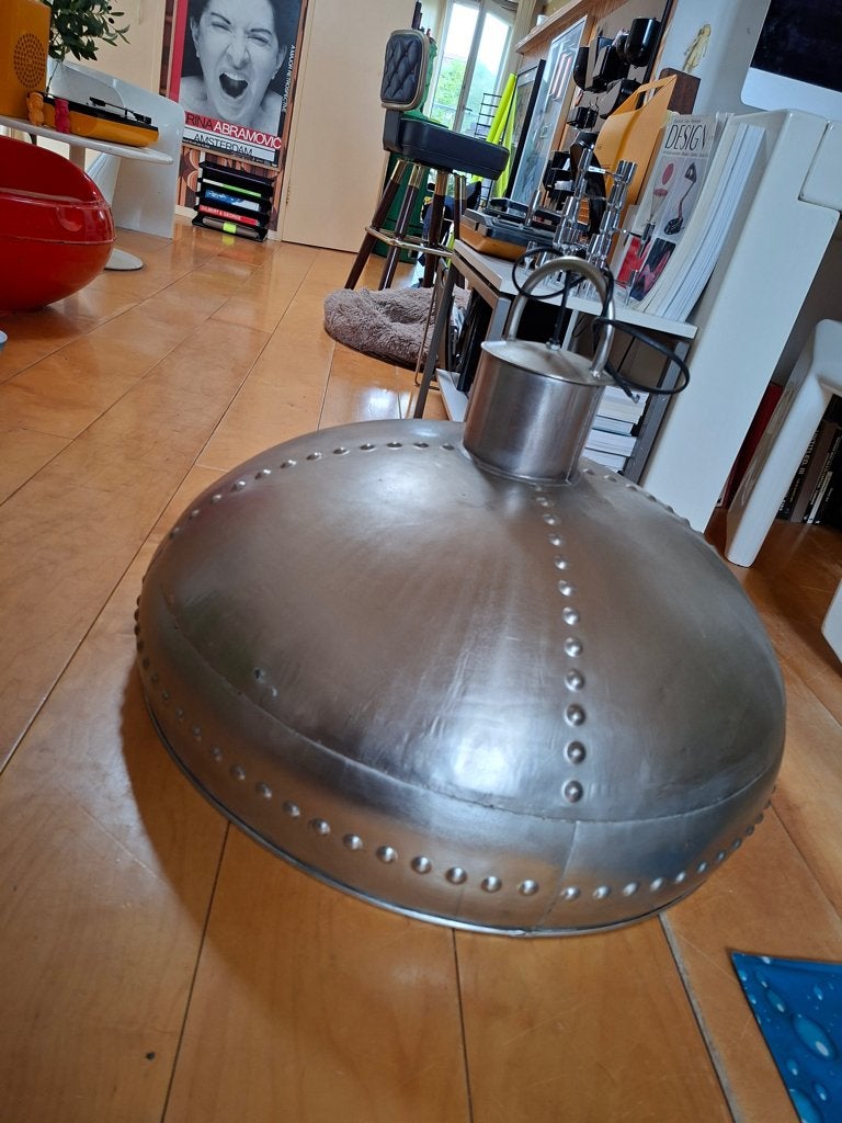 Design industriële hanglamp, doosnede 70 cm, Huis en Inrichting, Lampen | Hanglampen, Ophalen, Gebruikt, Metaal, Industrieel, retro, vintage design