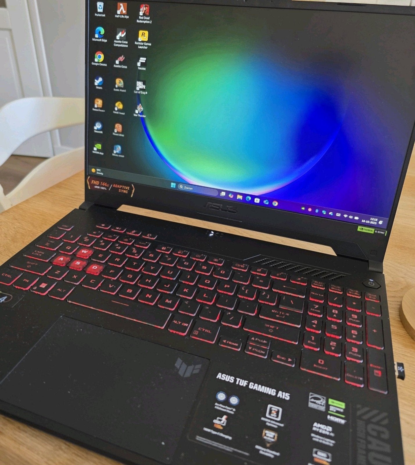 ASUS TUF Gaming A15 - Krachtige Gaming Laptop, Computers en Software, Met videokaart, ASUS, Ophalen of Verzenden, Zo goed als nieuw