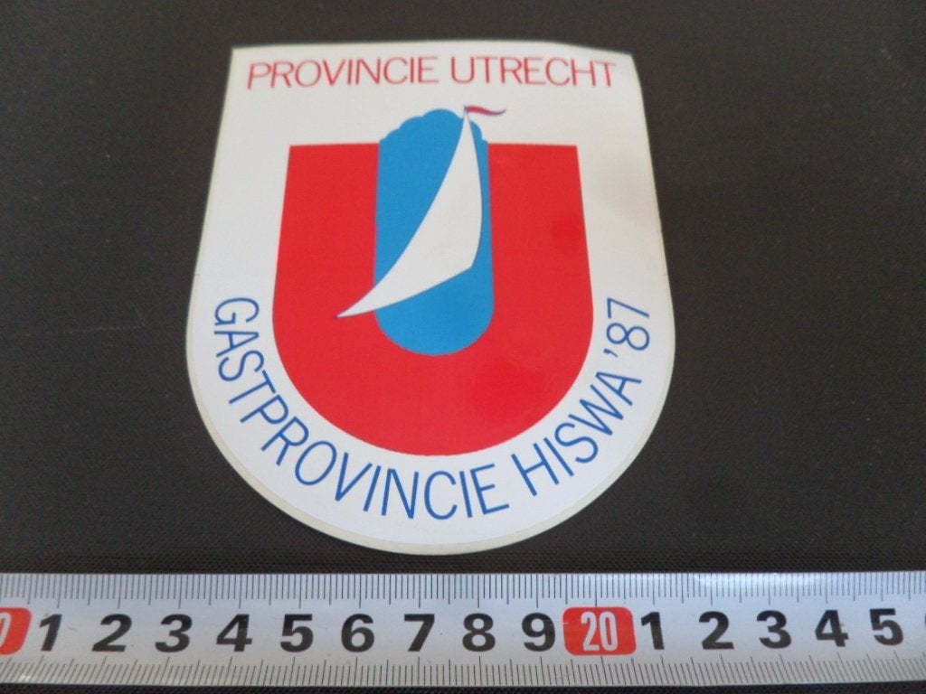 sticker Provincie Utrecht Gastprovincie HISWA '87, Ophalen, Zo goed als nieuw