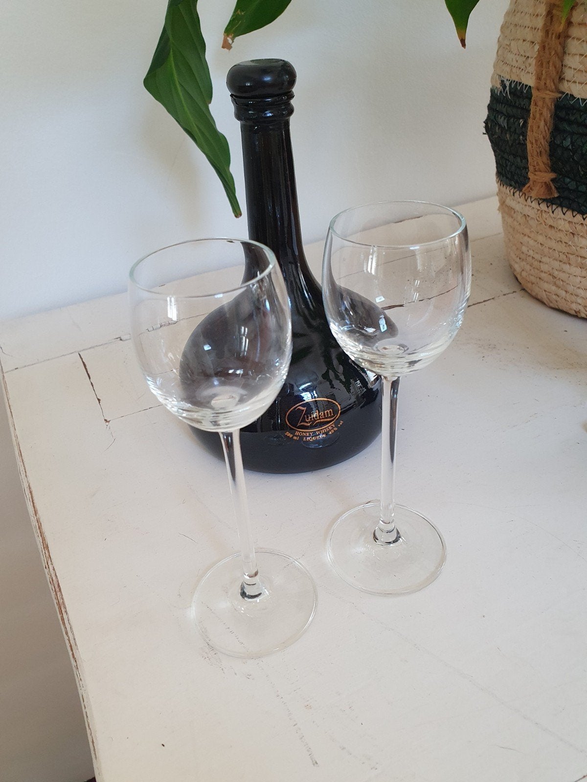 Set van 2 Schott Kristal Borrelglaasjes op Voet, Ophalen of Verzenden