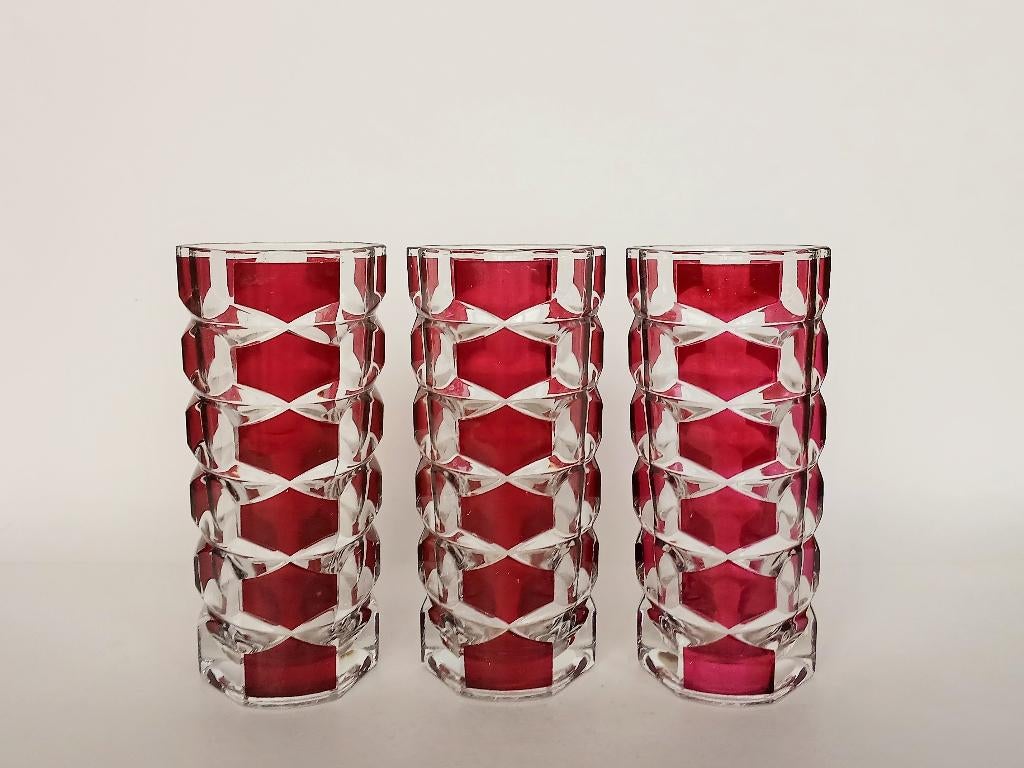 Vaas (3) Luminarc France Vintage, Antiek en Kunst, Antiek | Glas en Kristal, Ophalen of Verzenden