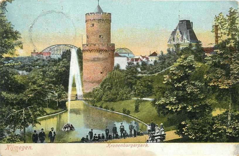 380-615-021 Nijmegen Kronenburgerpark, Verzamelen, Ansichtkaarten | Nederland, Verzenden, Voor 1920, Gelderland