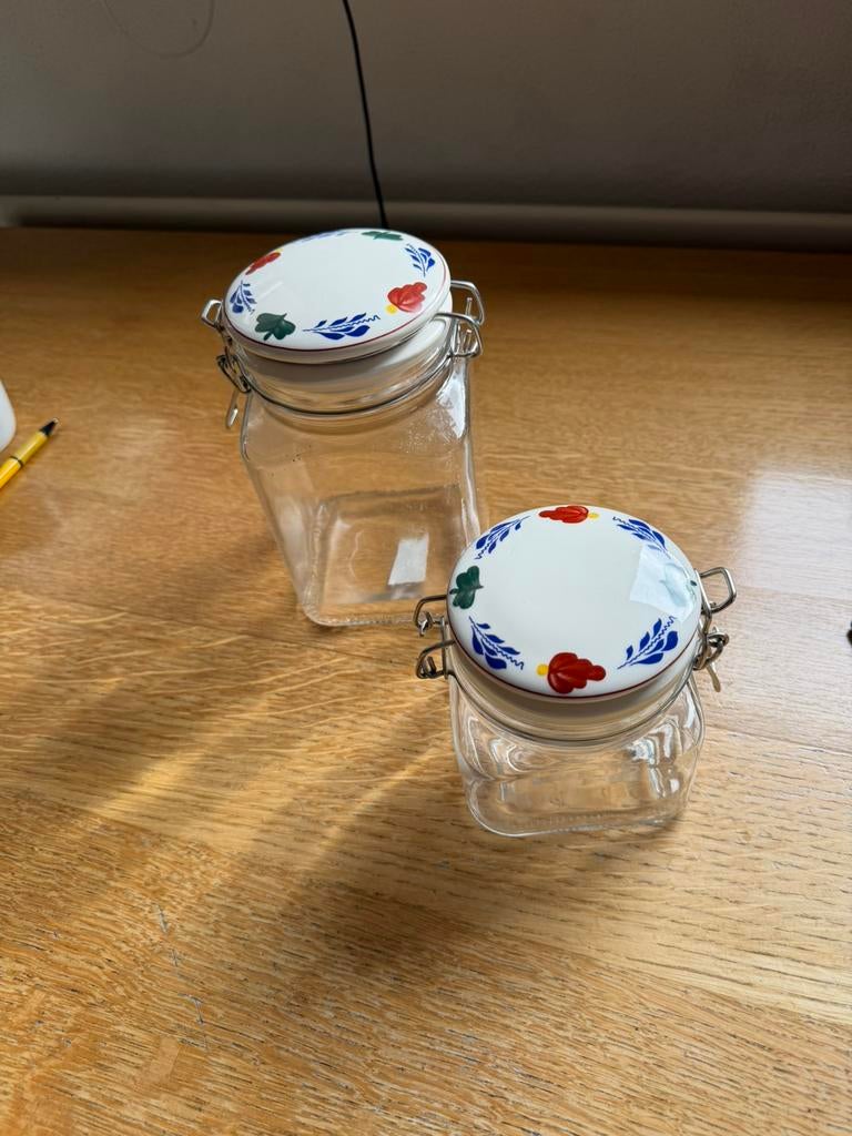 Boerenbont weckpotten Een halve liter en 1 van een liter, Ophalen of Verzenden