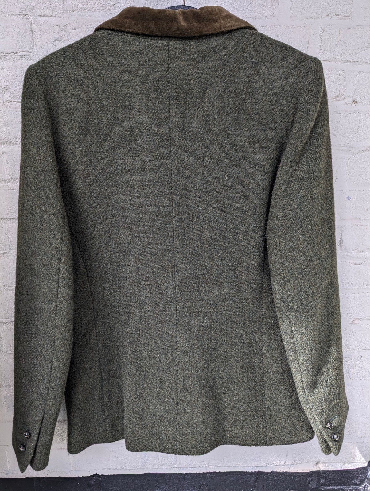 Groen Harris Tweed jasje maat 38, Ophalen of Verzenden, Zo goed als nieuw