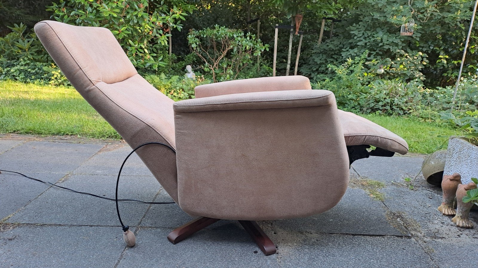 Prominent Toscane relax fauteuil elektrisch relaxstoel, Huis en Inrichting, Fauteuils, Ophalen, Gebruikt, Minder dan 75 cm, Luxe design comfortabel