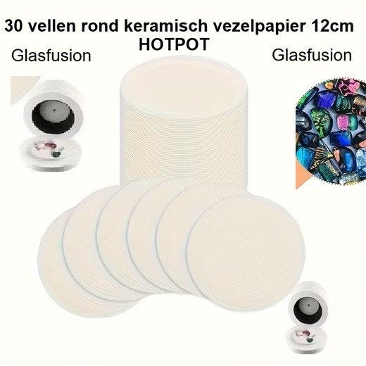 30 vellen Keramisch Vezelpapier 12 cm voor grote Hotpot, Ophalen of Verzenden, Nieuw
