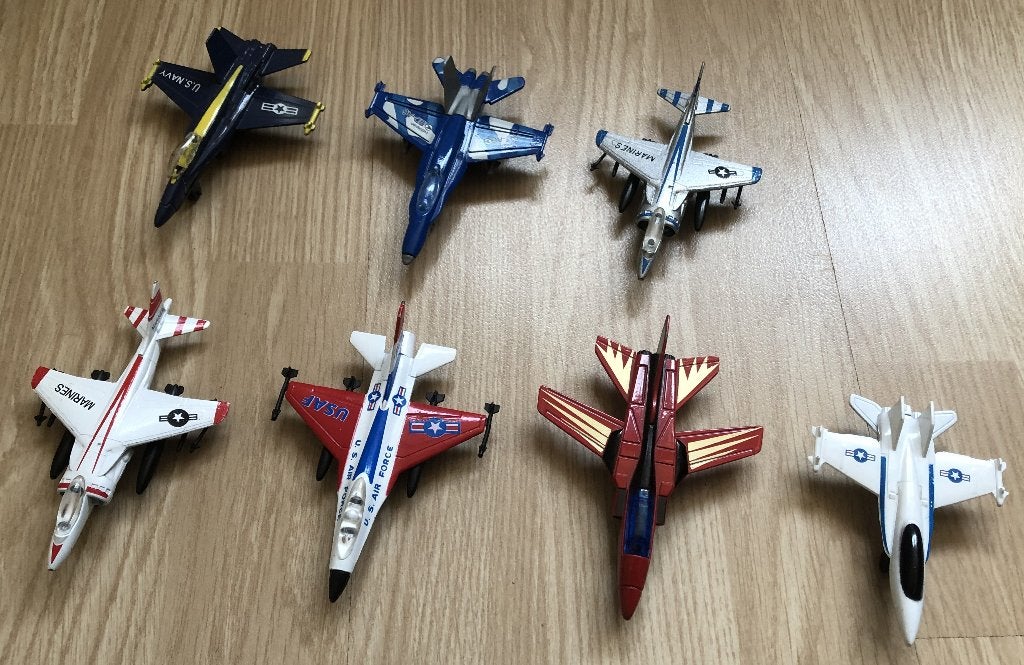 7 VLIEGTUIGJES - FIGHTERS - STRAALJAGERS - EUR 6 PER STUK, Verzamelen, Speelgoed, Ophalen of Verzenden, Zo goed als nieuw