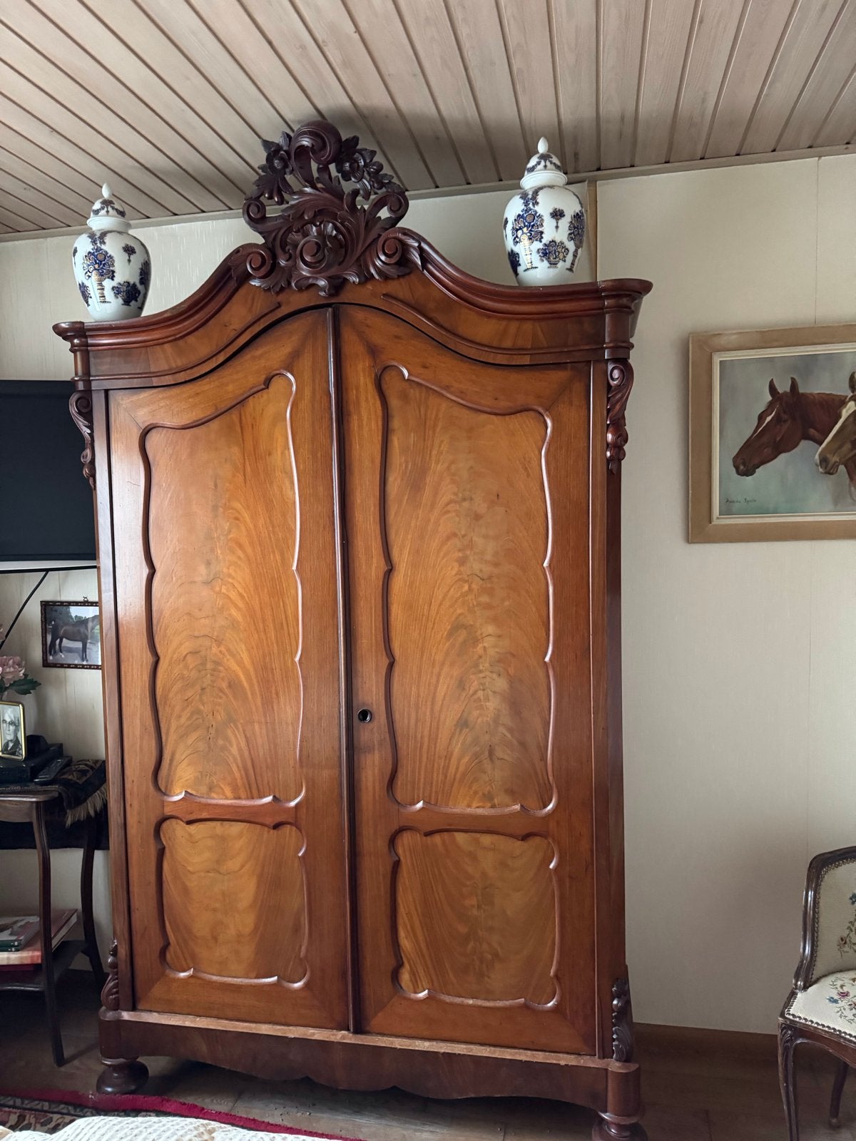 Prachtige Biedermeier kast met legplanken, Ophalen, 50 tot 75 cm, 150 tot 200 cm