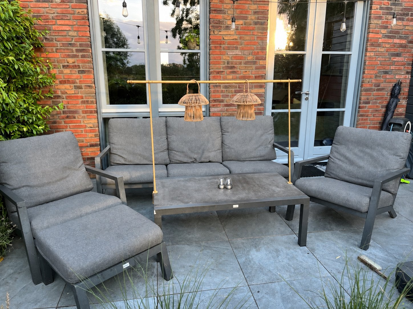 Trestino loungeset tuin – 5 zitplaatsen + salon, Ophalen, 5 zitplaatsen, Gebruikt, Aluminium