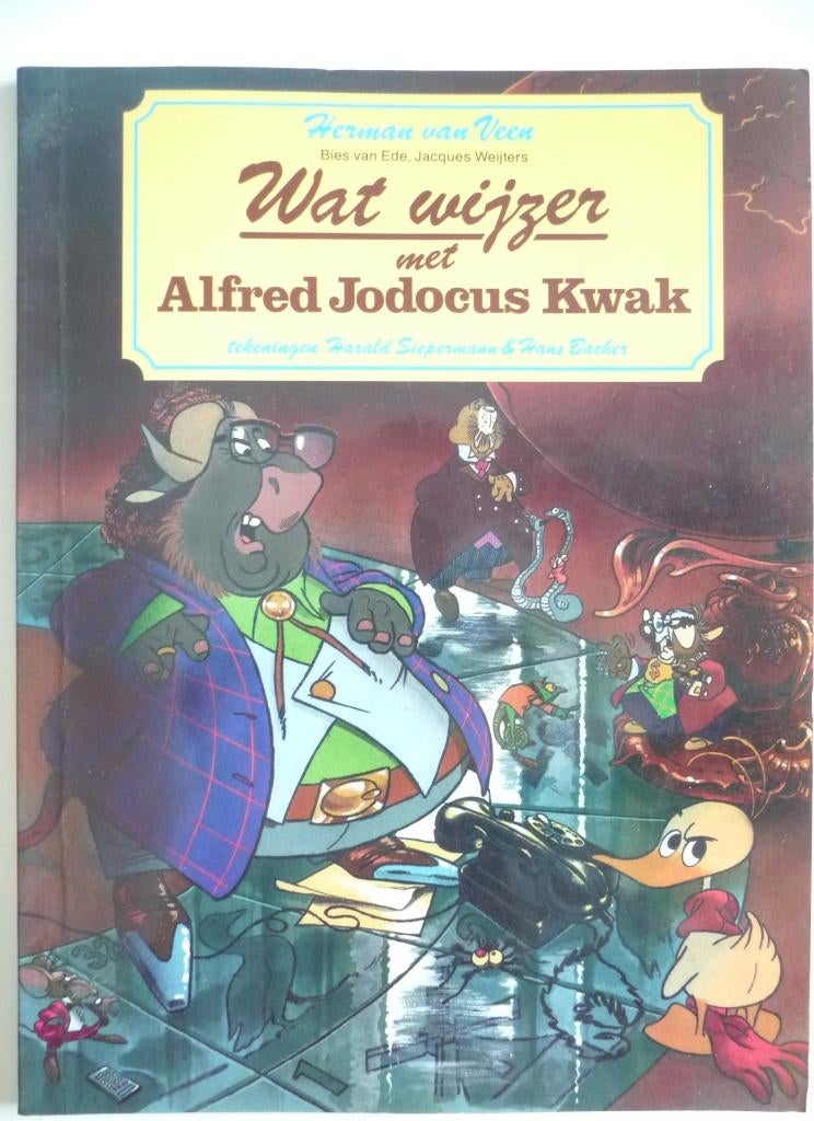 WAT WIJZER MET ALFRED JODOCUS KWAK , HERMAN VAN VEEN, Boeken, Verzenden, Eén stripboek, Herman van Veen, Zo goed als nieuw