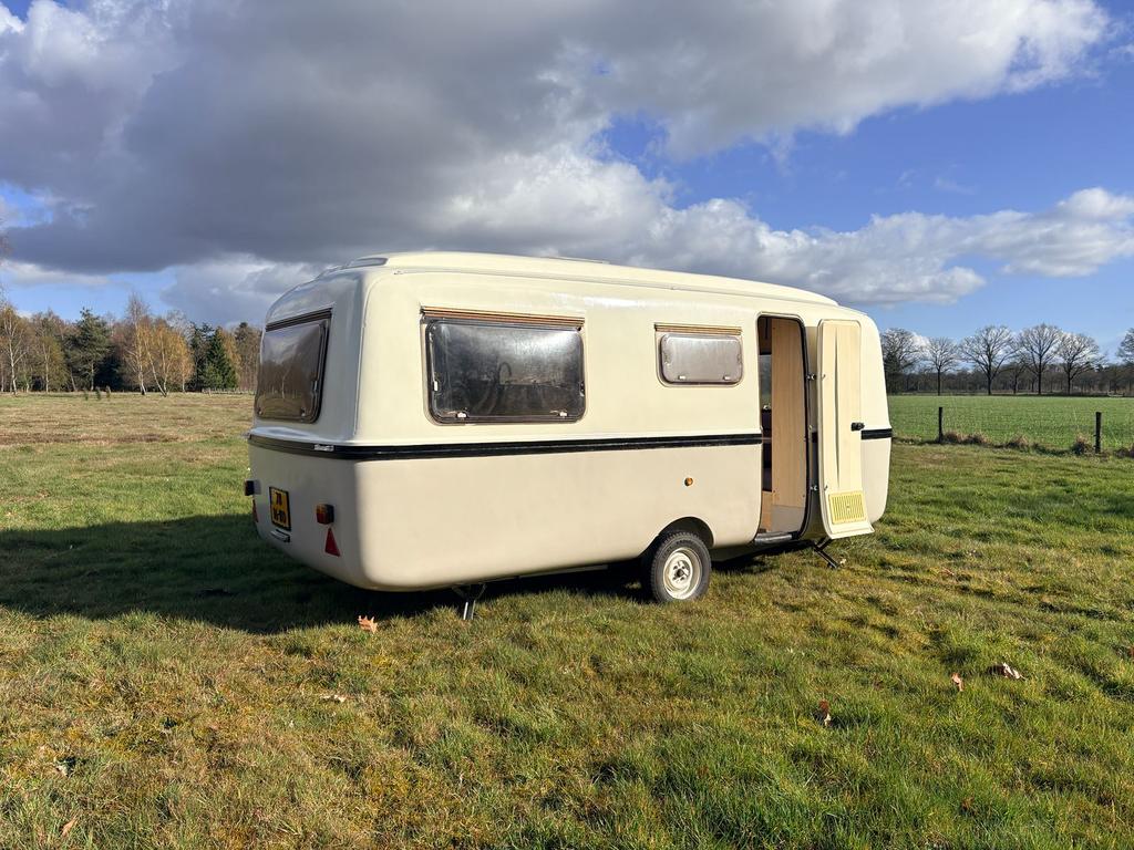 Lander Graziella 474 - vintage, lichtgewicht & instapklaar, Caravans en Kamperen, Caravans, Overige merken, Rondzit, Omvormbare zithoek