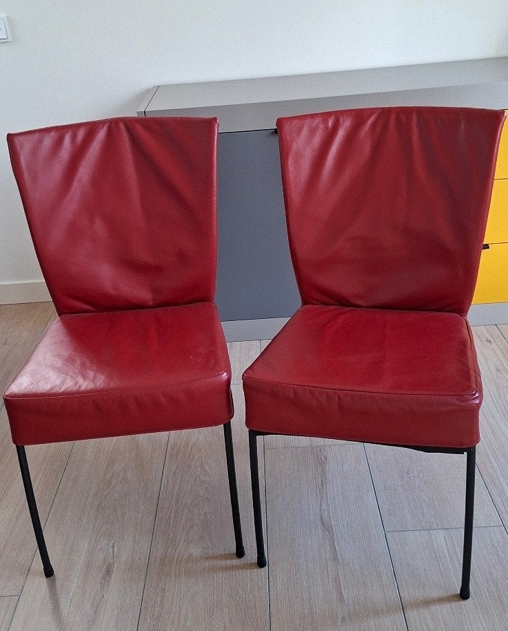 Stoelen, Huis en Inrichting, Ophalen, Gebruikt, Twee, Leer