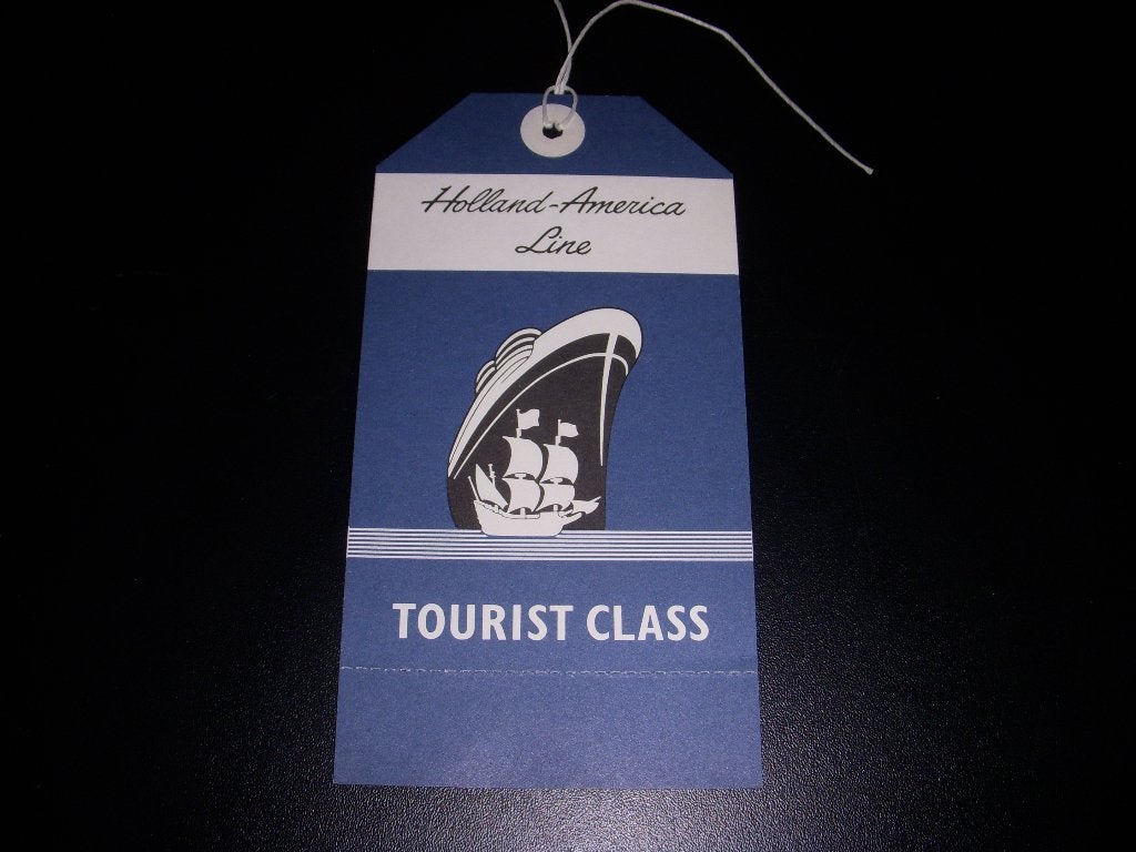TOP kofferlabel Holland America Line , perfecte staat., Ophalen of Verzenden, Zo goed als nieuw, Motorboot, Gebruiksvoorwerp