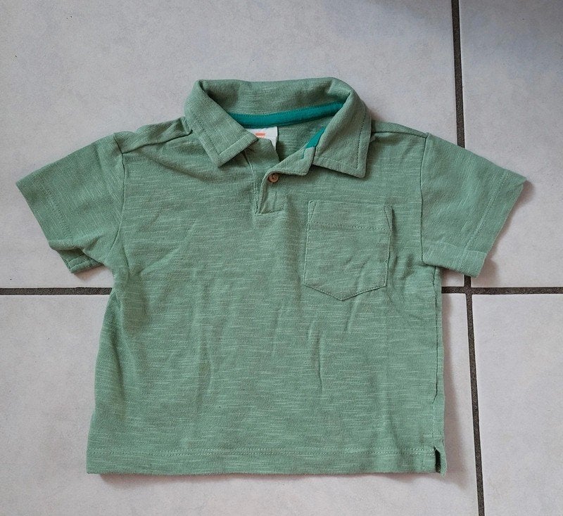 zgan- maat 68 zacht groene polo shirt, Ophalen of Verzenden, Zo goed als nieuw, Hema, Jongetje