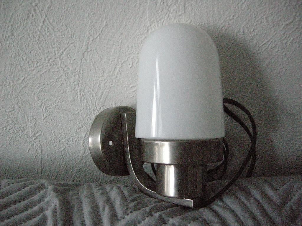 Oude lamp glas Bauhaus - nette staat, Ophalen, Gebruikt, Glas, Bauhaus art deco