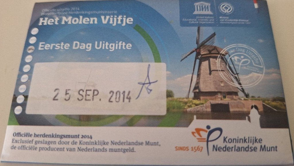 Coincard 2014 - Het Molen Vijfje - EDU, Postzegels en Munten, Munten | Europa | Euromunten, Verzenden, Overige landen, 5 euro