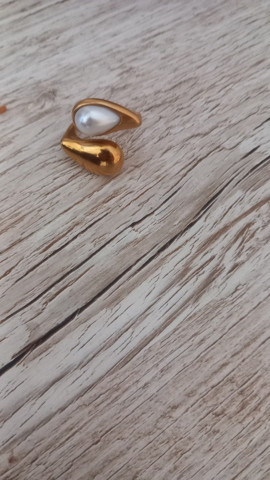 Elegante RVS Ring met Parel . gratis, Ophalen of Verzenden, 17 tot 18, Dame, Met parel