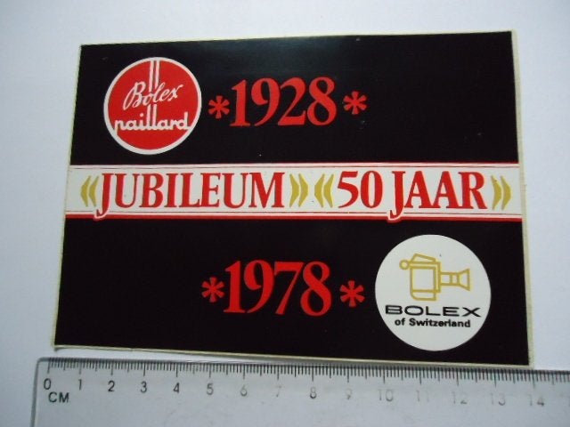 sticker 1978 BOLEX Paillard Zwitserland Swiss super 8 camera, Verzenden, Zo goed als nieuw