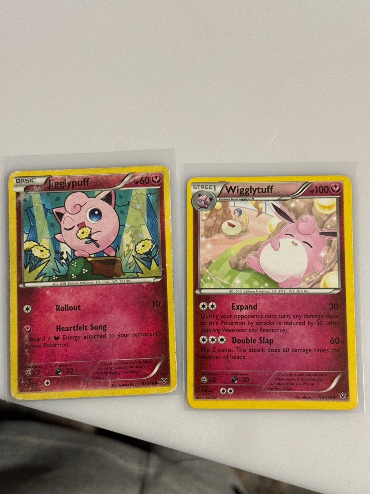 Jigglypuff & Wigglytuff Pokémon kaarten, Ophalen of Verzenden, Zo goed als nieuw, Meerdere kaarten