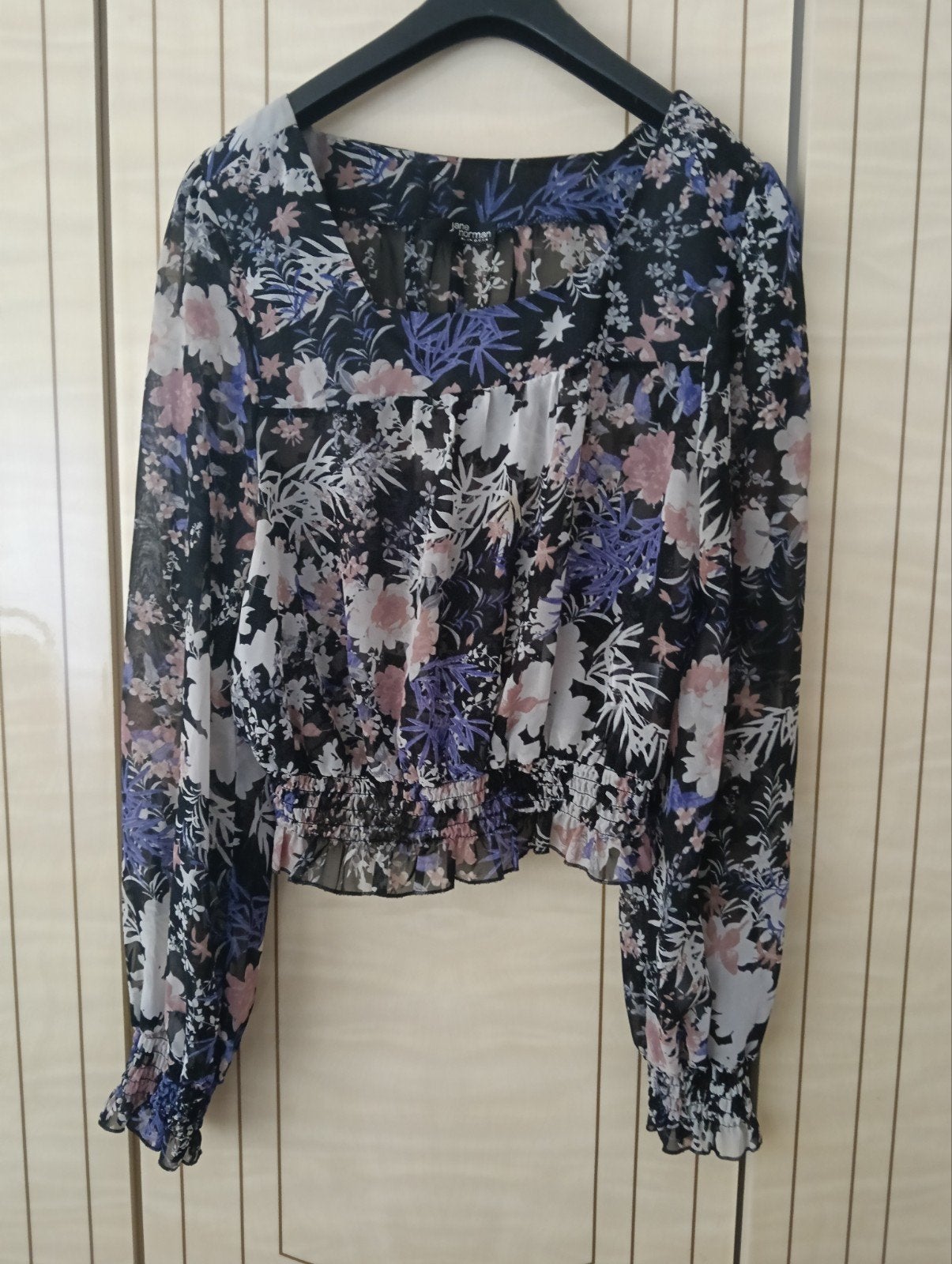 Jane Norman blouse met bloemenprint, Zwart, Jane Norman, Ophalen of Verzenden, Zo goed als nieuw