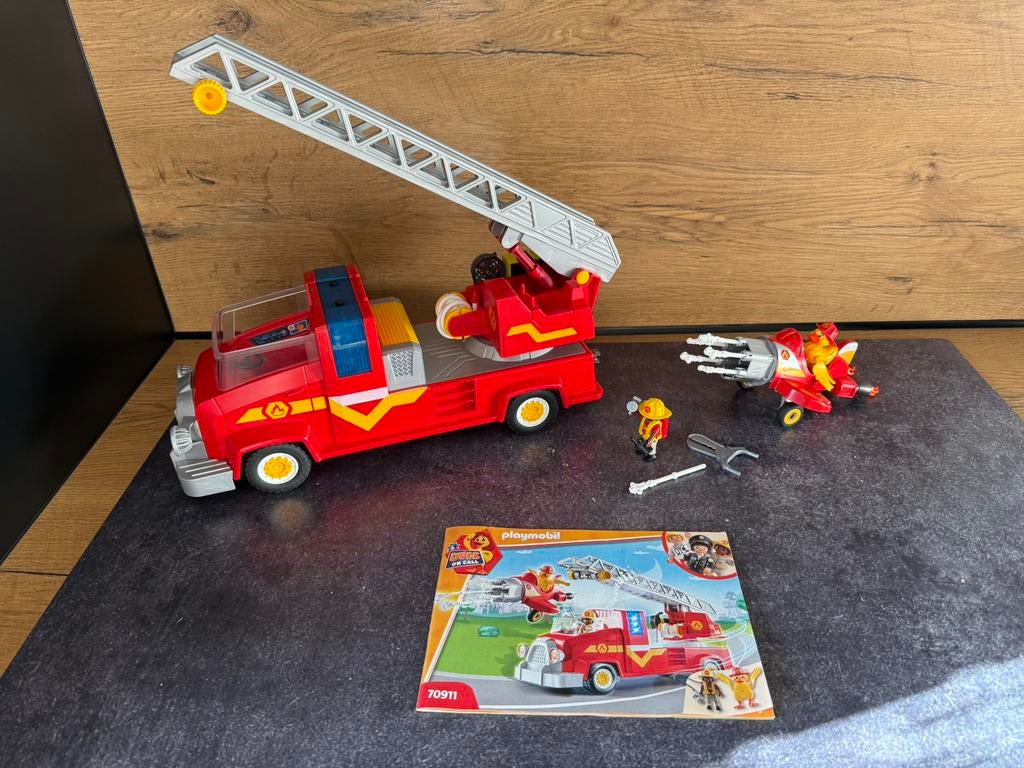 Complete Playmobil Duck on Call brandweerwagen (set 70911), Ophalen of Verzenden, Zo goed als nieuw, Complete set