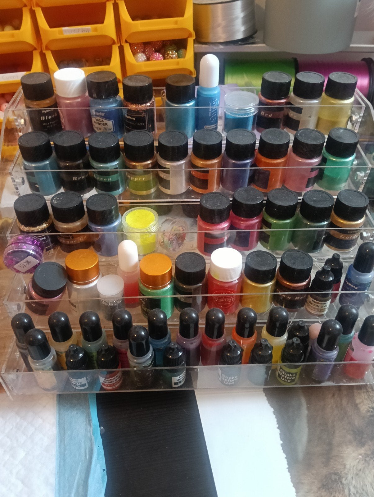 Startpakket voor Resin Art: Pigmenten, Mallen en Folie, Overige thema's, Meerkleurig, Ophalen of Verzenden, Zo goed als nieuw