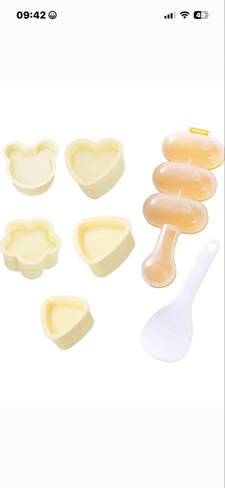 Rijstvormpjes set - Leuke vormen voor rijst en meer, Beige, Overige typen, Kunststof, Nieuw